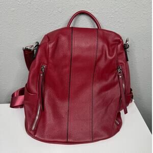 S-Zone Women’s Cowhide Leather Backpack Burgundy Red BoHo Shop S-Zone Women main image 4